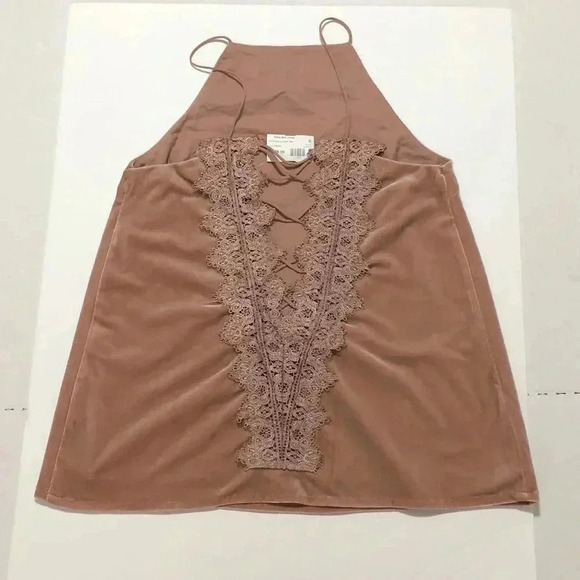 Velvet lace‎ back tank Sz S - Picture 3 of 7